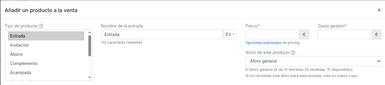 Crear nuevo producto